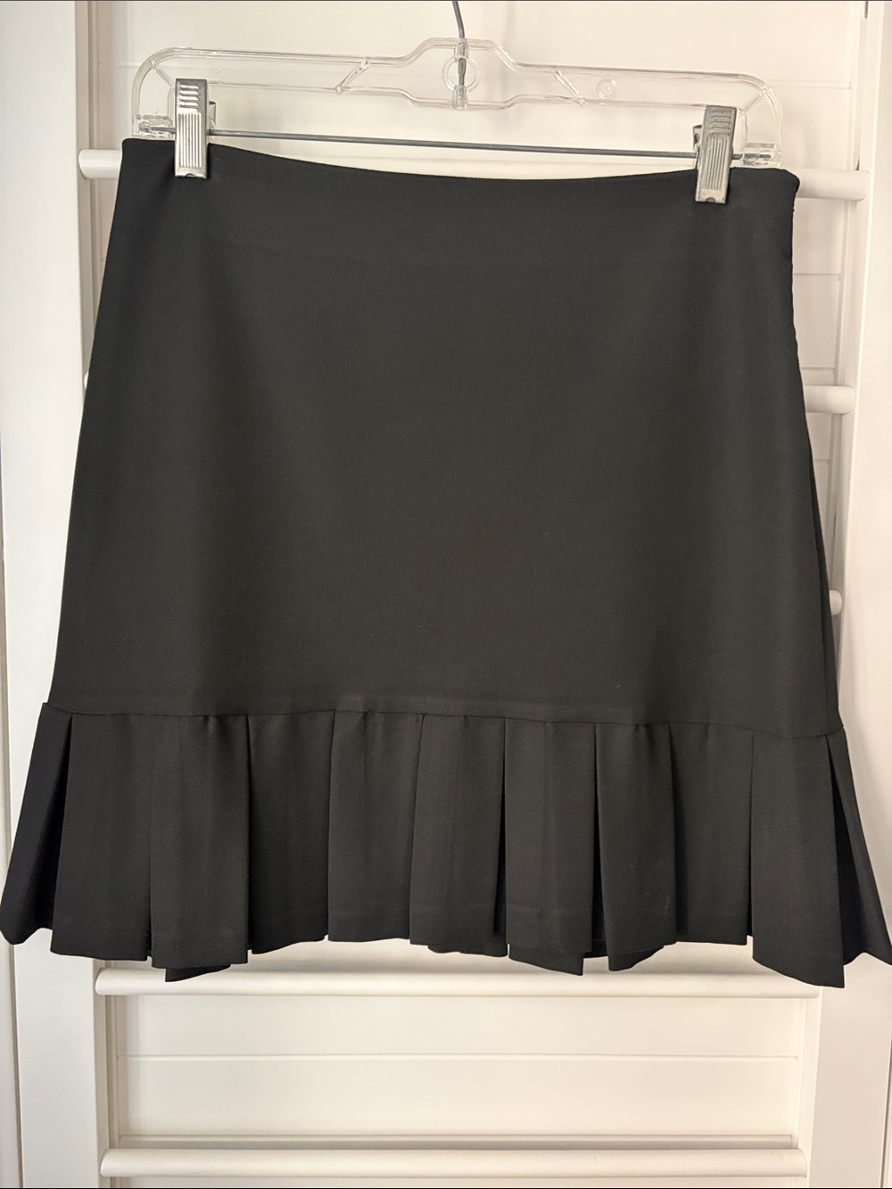 Club Monaco Black Mini Skirt with Pleated Hem